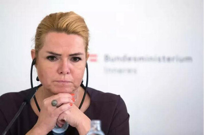 Inge Stojberg, alors ministre danoise de l'Intégration, pendant une conférence à Vienne en octobre 2018 ( AFP / ALEX HALADA )