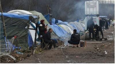 Un camp à Grande-Synthe, près de Loon-Plage (image d'archives). Crédit : Mehdi Chebil pour InfoMigrants