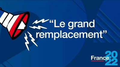 L'expression "grand remplacement" se répand dans la classe politique française. Crédit : studio graphique France Médias Monde