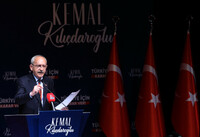 Le candidat Kemal Kılıçdaroğlu lors de sa conférence de presse le 18 mai à Ankara. © Photo Adem Altan / AFP