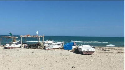 Une plage dans les environs de Zarzis, en Tunisie. Crédit : InfoMigrants