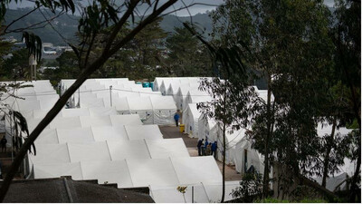 Plus de 2 000 migrants vivent dans le camp de Las Raices, sur l'île de Tenerife, aux Canaries. Crédit : Picture alliance