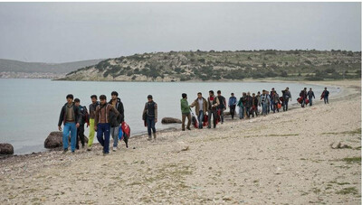 Des migrants afghans à la frontière entre la Grèce et la Turquie (images d'archives). Crédit : Imago