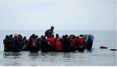 Des migrants tentant de traverser la Manche (image d'illustration). Crédit : Reuters