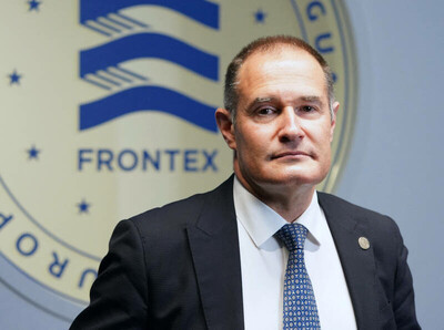 Fabrice Leggeri, directeur de Frontex, le 29 avril. (JANEK SKARZYNSKI/AFP)